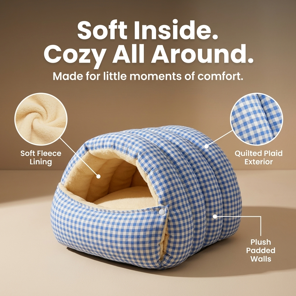 CozyNest™ Pet Cave Bed